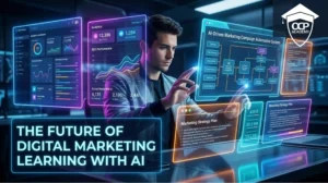 Students learning AI-powered digital marketing and analytics through simulation-based training in the DMASAIP program at OCP Academy