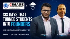 Dr. Pranjal Singh and Dr. Neeraj Agarwal at the AI and Digital Marketing Boot Camp 2026 at CIMAGE Patna